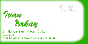 ivan makay business card